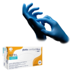 Nitrilhandschuhe, blau, puderfrei, Puracomfort blue, 1 Box a 100stück
