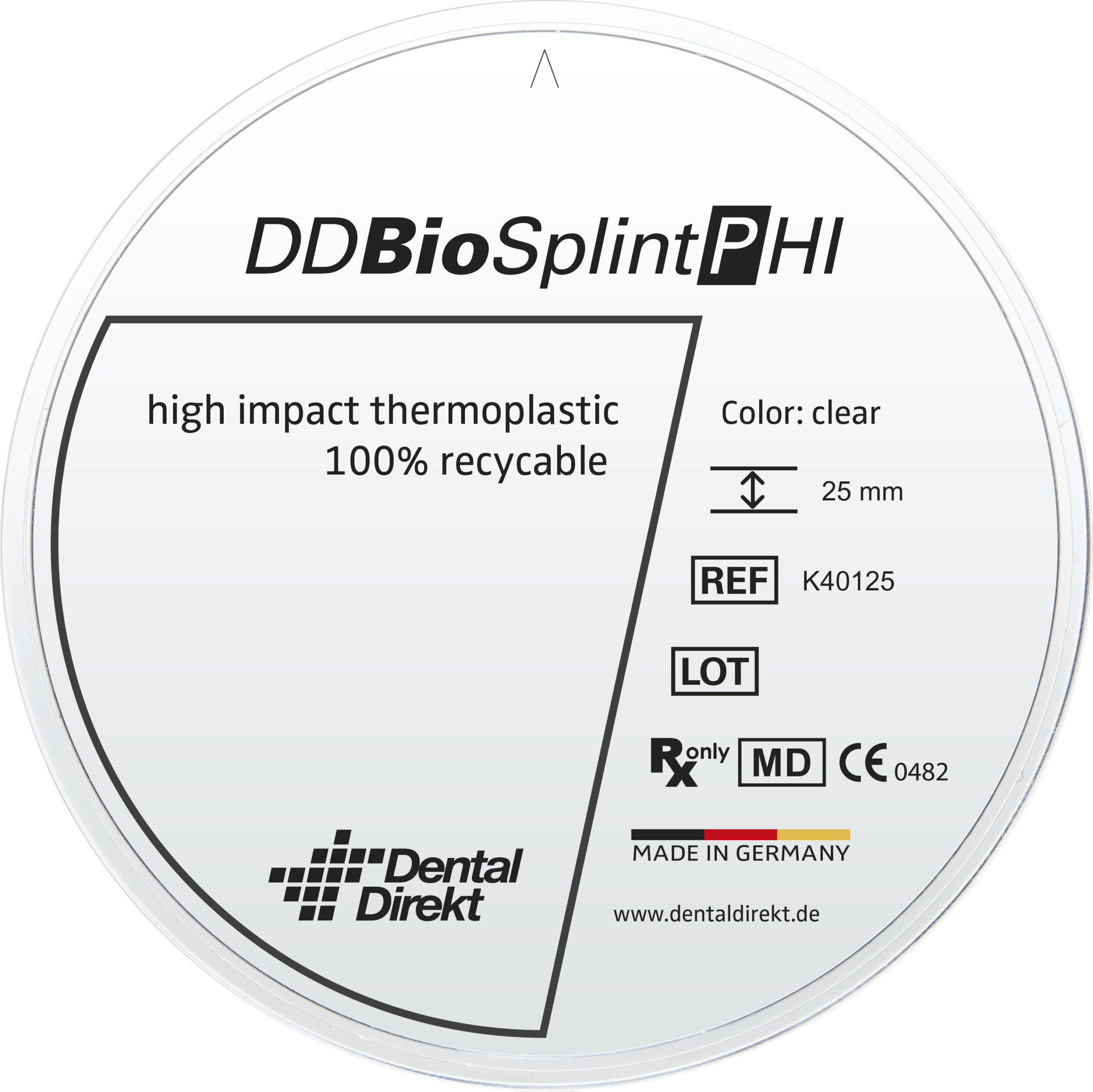 U02193.png Dental Direkt Bio Splint P HI Bulkpaket (100 Stück) – Bild 1