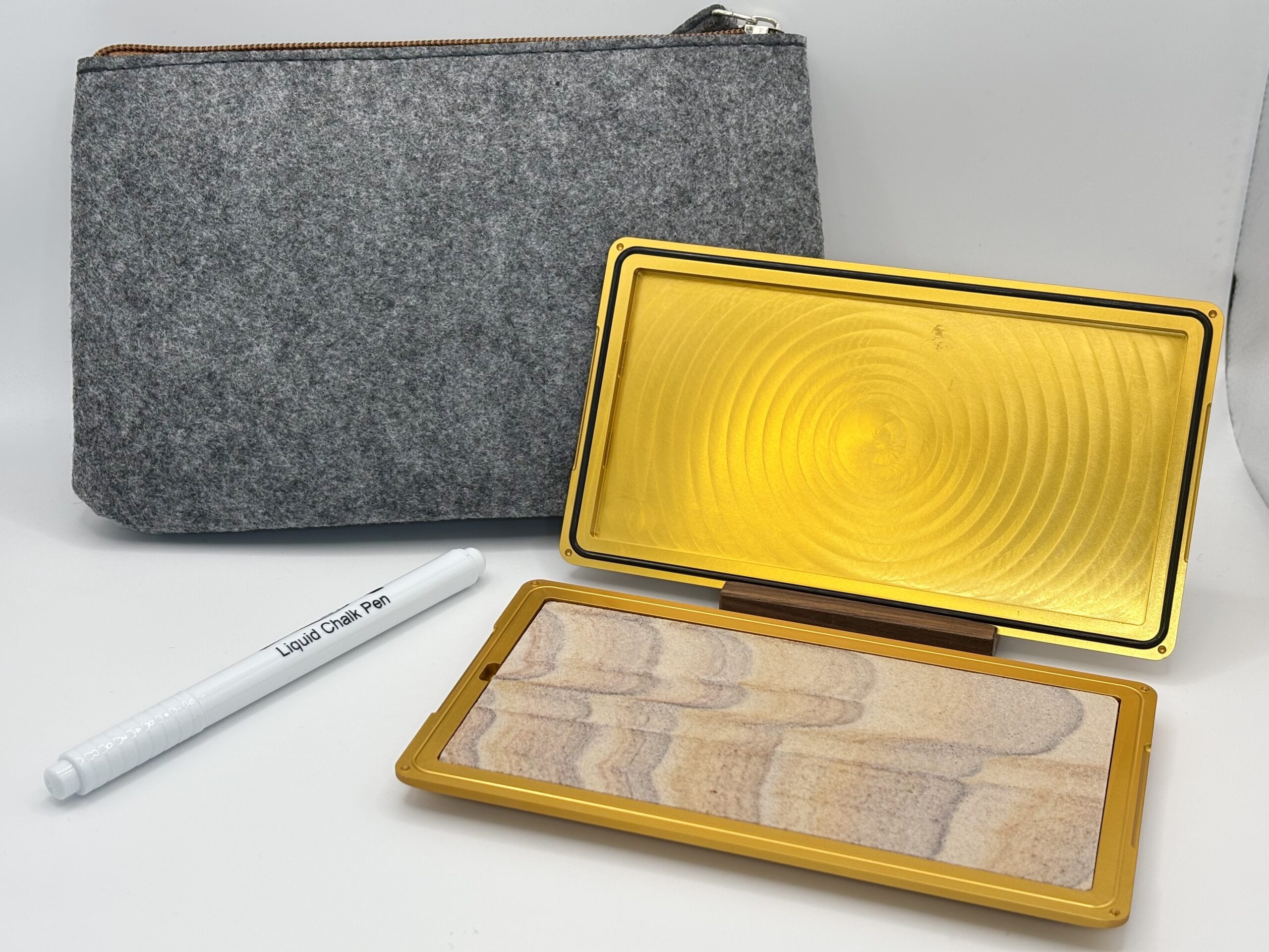 U07058.jpg.jpeg ALL-IN-CERAMIC TO-GO-Platte GOLD mit Steinplatte – Bild 1